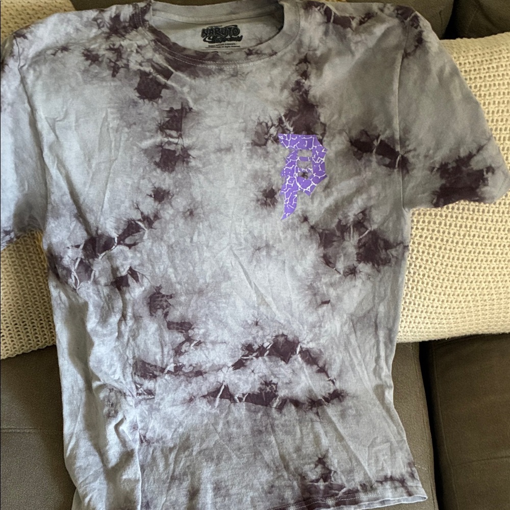 Primitive Gray and Purple Tie-Dye Tee